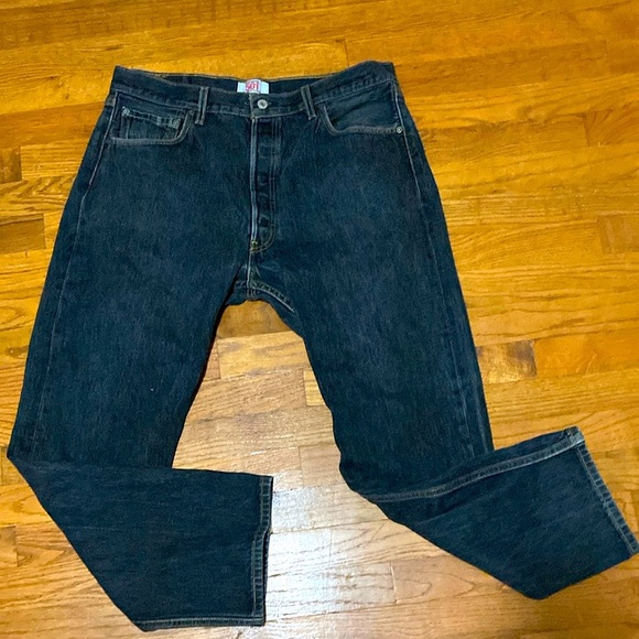 Levi’s 501 straight leg button fly Men's Blue Jeans 38/32 - Picture 1 of 6